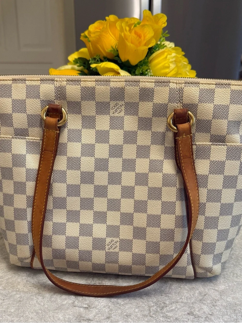Louis Vuitton Totally PM Damier Azur Tote COA /Dust Bag